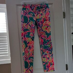 Lilly Pulitzer Multicolor Tropical Print Pants
